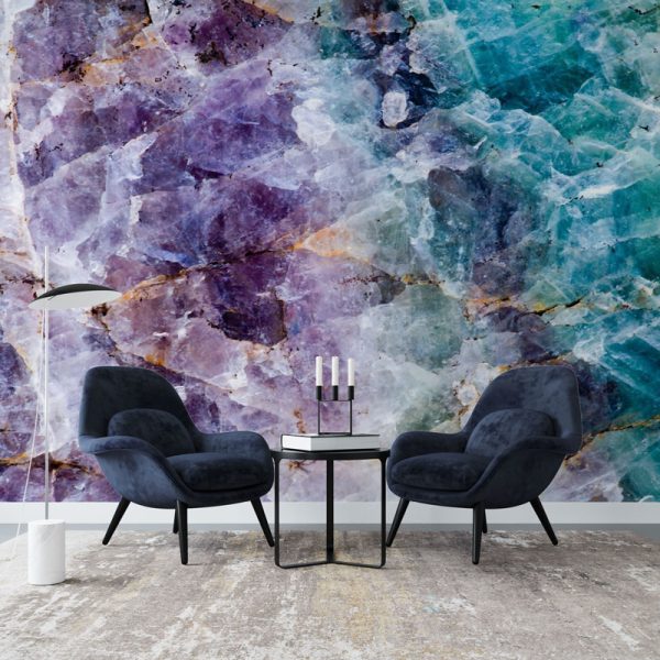 Crystal Look Transition Pattern Wall Mural