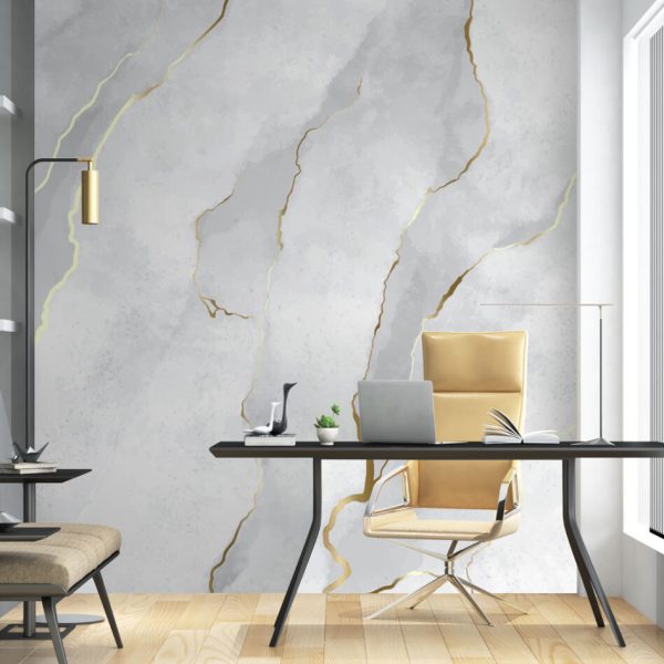 Gold Detail Embossed Effect 3D Wall Mural