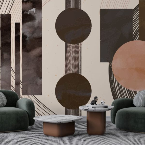 Aging Patterns In Coffee Tones Wall Mural