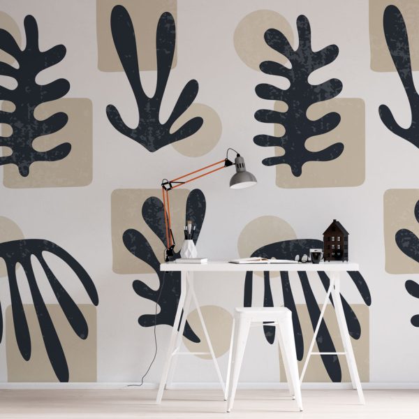 Leaf Patterns Modern Style Wall Mural