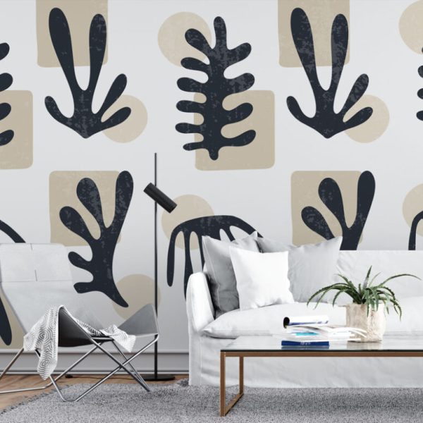 Leaf Patterns Modern Style Wall Mural