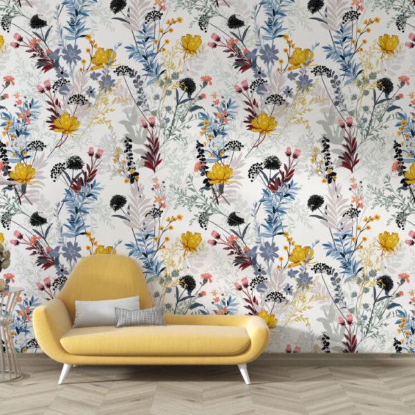 Colorful Small Flowers Wall Mural