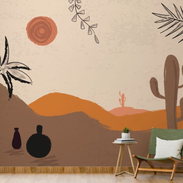 Desert Landscape Tones Wall Mural