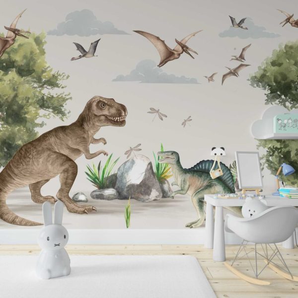Big Dinosaurs Wall Mural For Kids