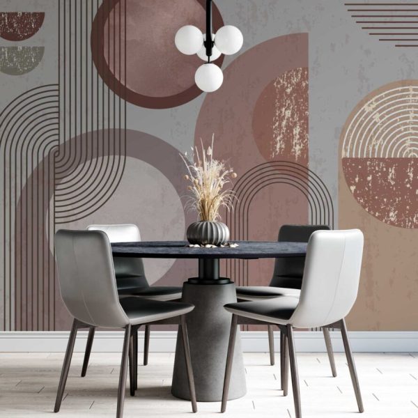 Soft Colors Geometric Style Wall Mural