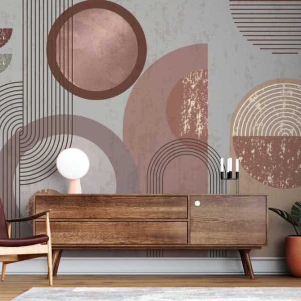 Soft Colors Geometric Style Wall Mural