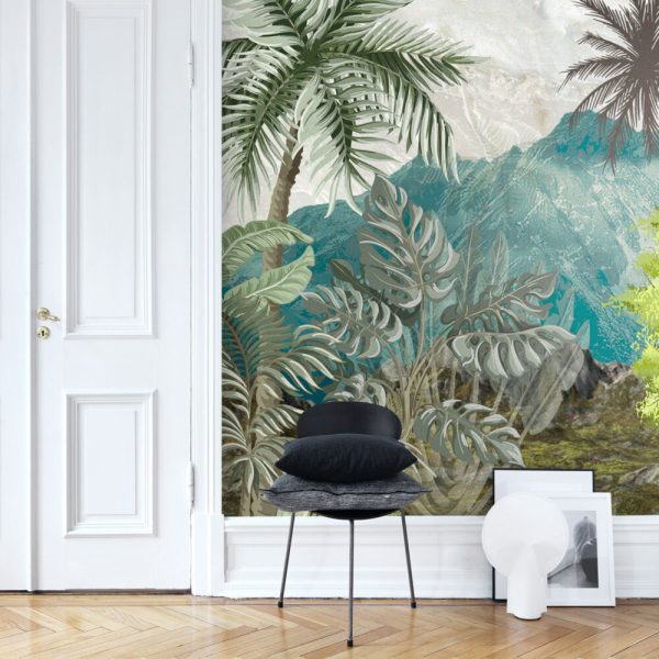 Tropical Forest And Mountains Wall Mural