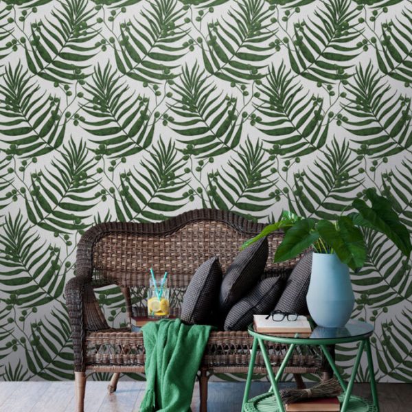 Small Tropical Leaves Wall Mural