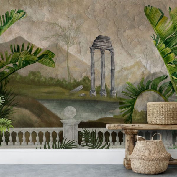 Tropical Overlooking Ancient City Wall