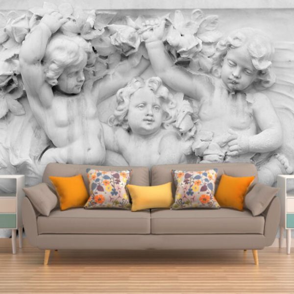 Angel Statue Figures Relief 3D Wall Mural