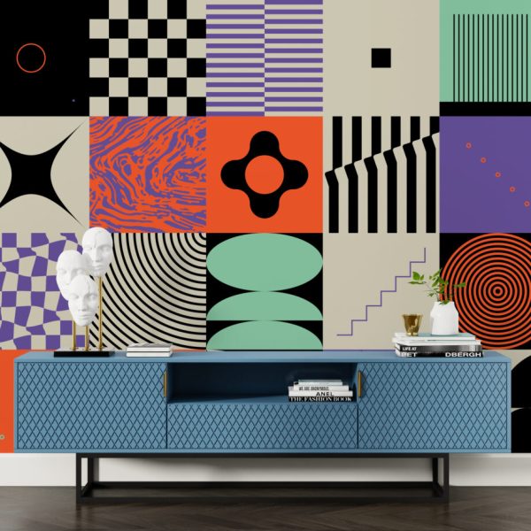 Colorful Patterns Modern Wall Mural