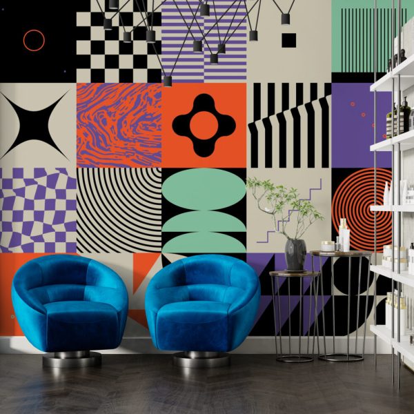 Colorful Patterns Modern Wall Mural