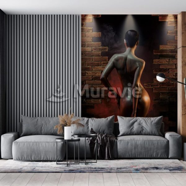 Human Figure Between Walls 3D Wall Mural