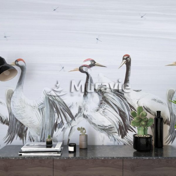 Storks Birds Stylish Wall Mural
