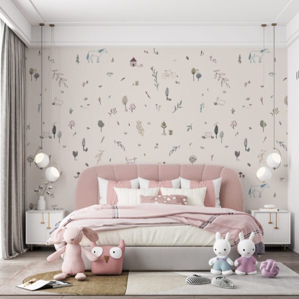 Tiny Patterns Nursery Simple Wall Mural