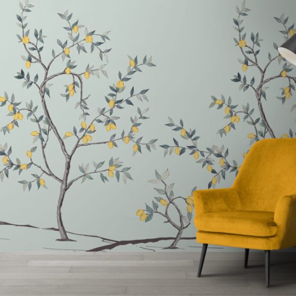 Lemon Tree Vintage Nursery Wall Mural