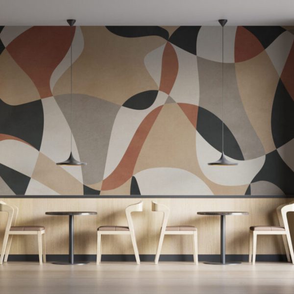 Soft Abstracrt Shapes Wall Mural Wallpaper