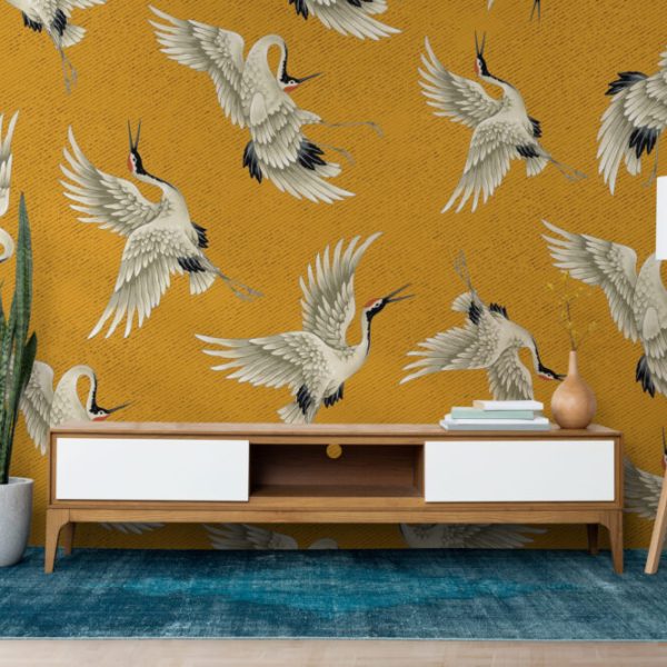 Birds Figured Wall Mural Wallpaper