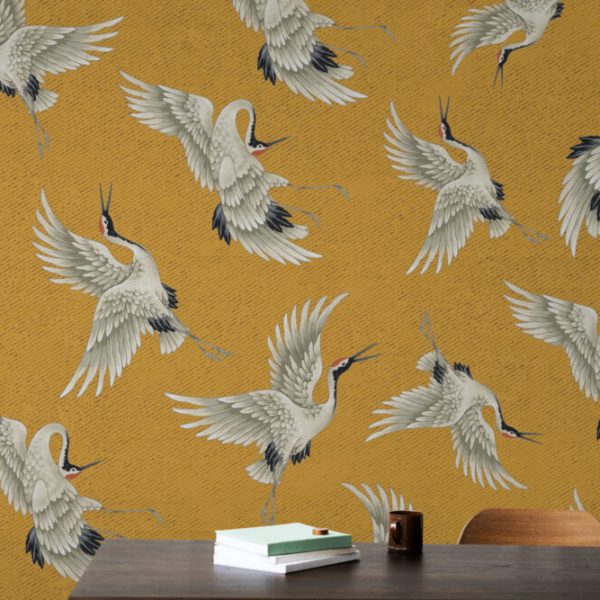 Birds Figured Wall Mural Wallpaper