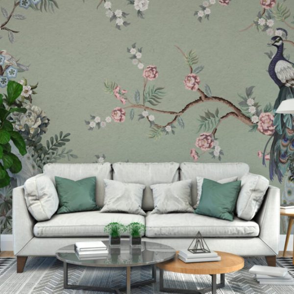 Chinoiserie Blossom And Birds Wall Mural