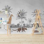 Tropical Jungle with Animals Wallpaper , Animals in Jungle Wallposter