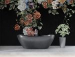 Dark Floral Wallpaper, Peel and Stick, Dutch Floral Wall Mural