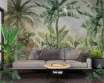 Tropical JUNGLE Exotic Wallpaper , Living Room Decor