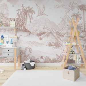 Dinosaurs in The Jungle with Animals Wallpaper , Jurassic Wallposter
