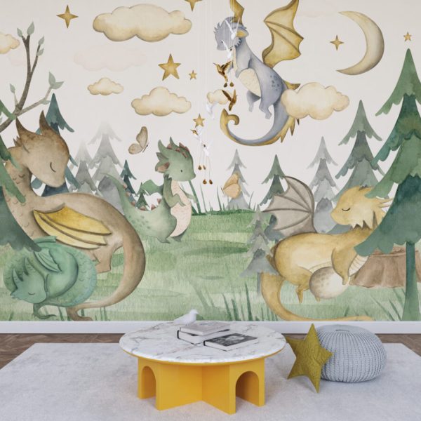 Baby Dinosaurs Kids Room Wallpaper , Wall Mural Wallpaper