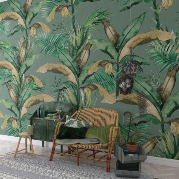 Boho Banana Tree Wallpaper , Wall Mural Wallpaper