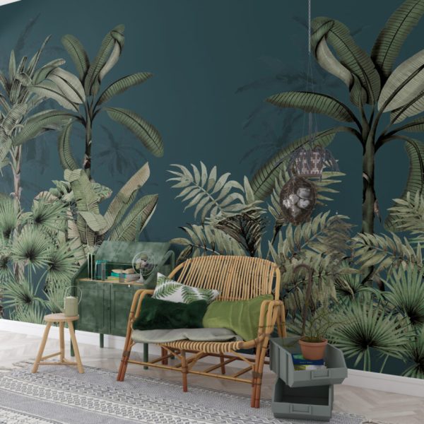 Jungle Scenery Wallpaper, Tropical Palm Tree Wall Mural