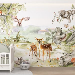 Black and White Wallpaper for Kids Room , Jungle Wallpaper Nursery Decor