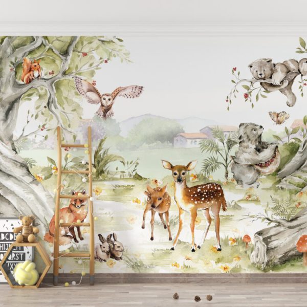Animal Wallpaper Decor For Kids Room