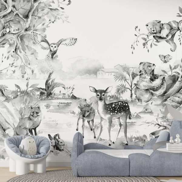 Animal Wallpaper Decor For Kids Room