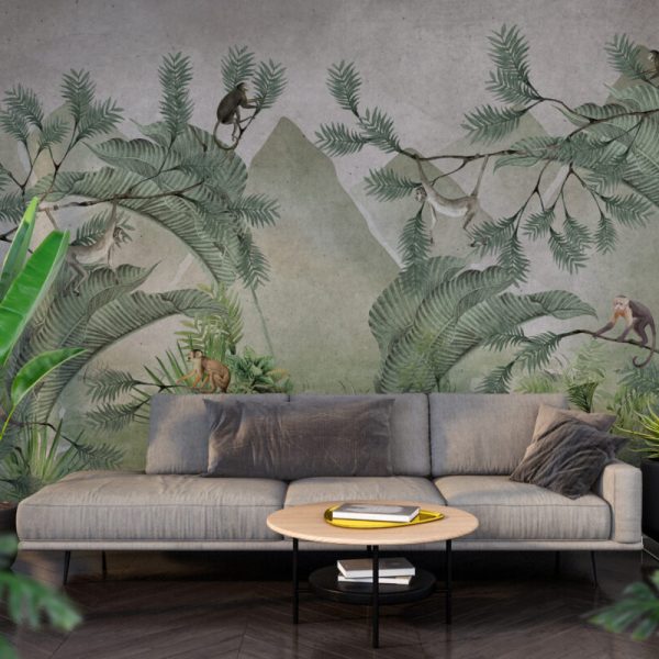 Tropical Rainforest Trees Wallpaper Desing