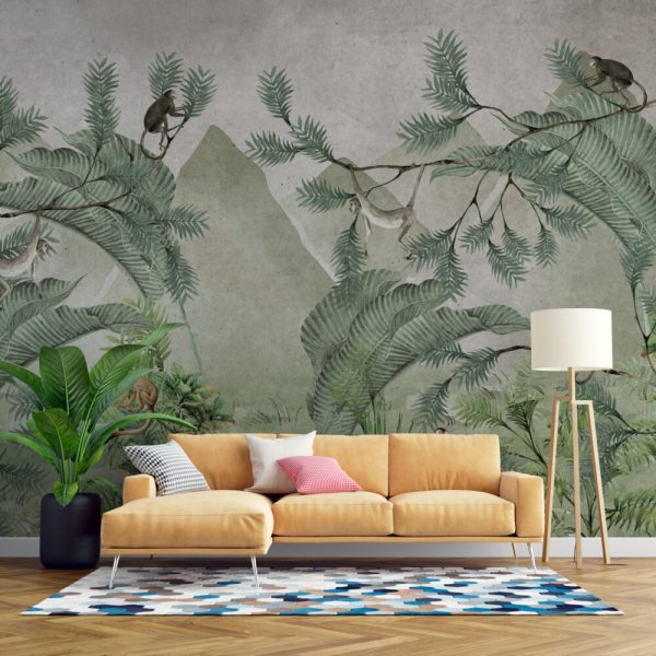 Tropical Rainforest Trees Wallpaper Desing