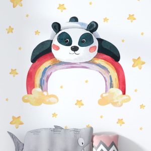 Wall Decal Rainbow Panda Sticker