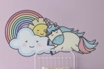 Wall Decal Cute Unicorn Cloud And Sun Sticker Kids Room