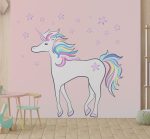 Wall Decal Unicorn And Stars Sticker Kids Room