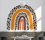 Wall Decal Rainbow Decal With Leopard Print