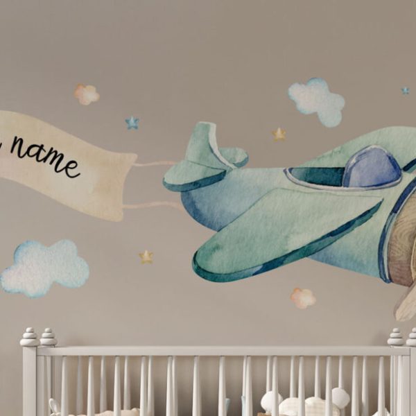 Wall Decal Airplane Sticker Kids Room