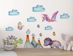 Wall Decal Clouds And Dinosaurs Sticker