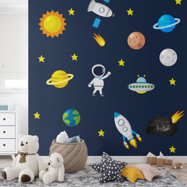 Wall Decal Astronaut And Planets Decal Kids Room