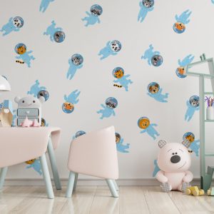 Wall Decal Animal Astronauts Decal For Kids Room