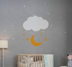 Wall Decal Cloud And Moon Nursery Decal
