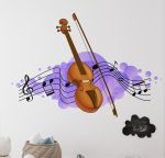 Wall Decal Violin And Musical Notes Decal