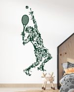Wall Decal Man Playing Tennis Sticker