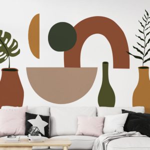 Wall Decal Baho Style Vase Stickers