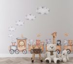 Wall Decal Animals On The Train Sticker