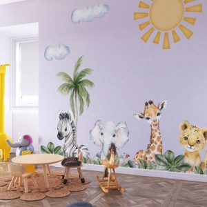 Wall Decal Tropical Jungle And Animals Sticker